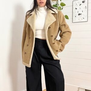 Vintage Route 66 shearling coat
